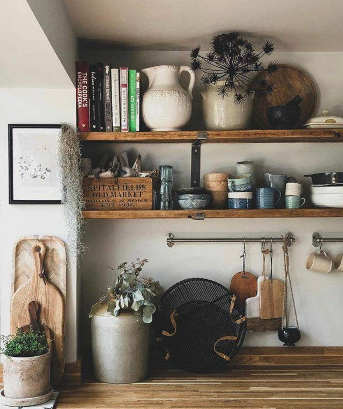Rustic Reclaimed Pine Shelves