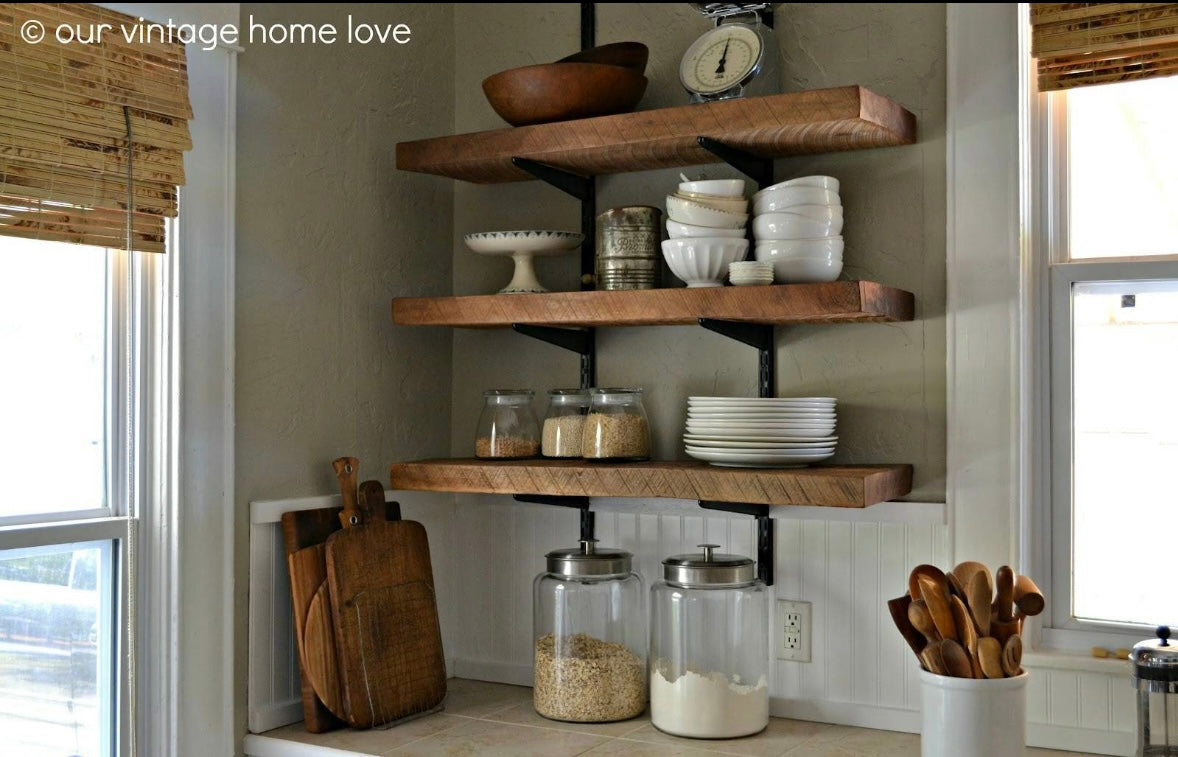 Rustic Reclaimed Pine Shelves