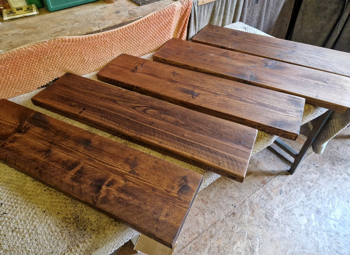 Rustic Reclaimed Pine Shelves