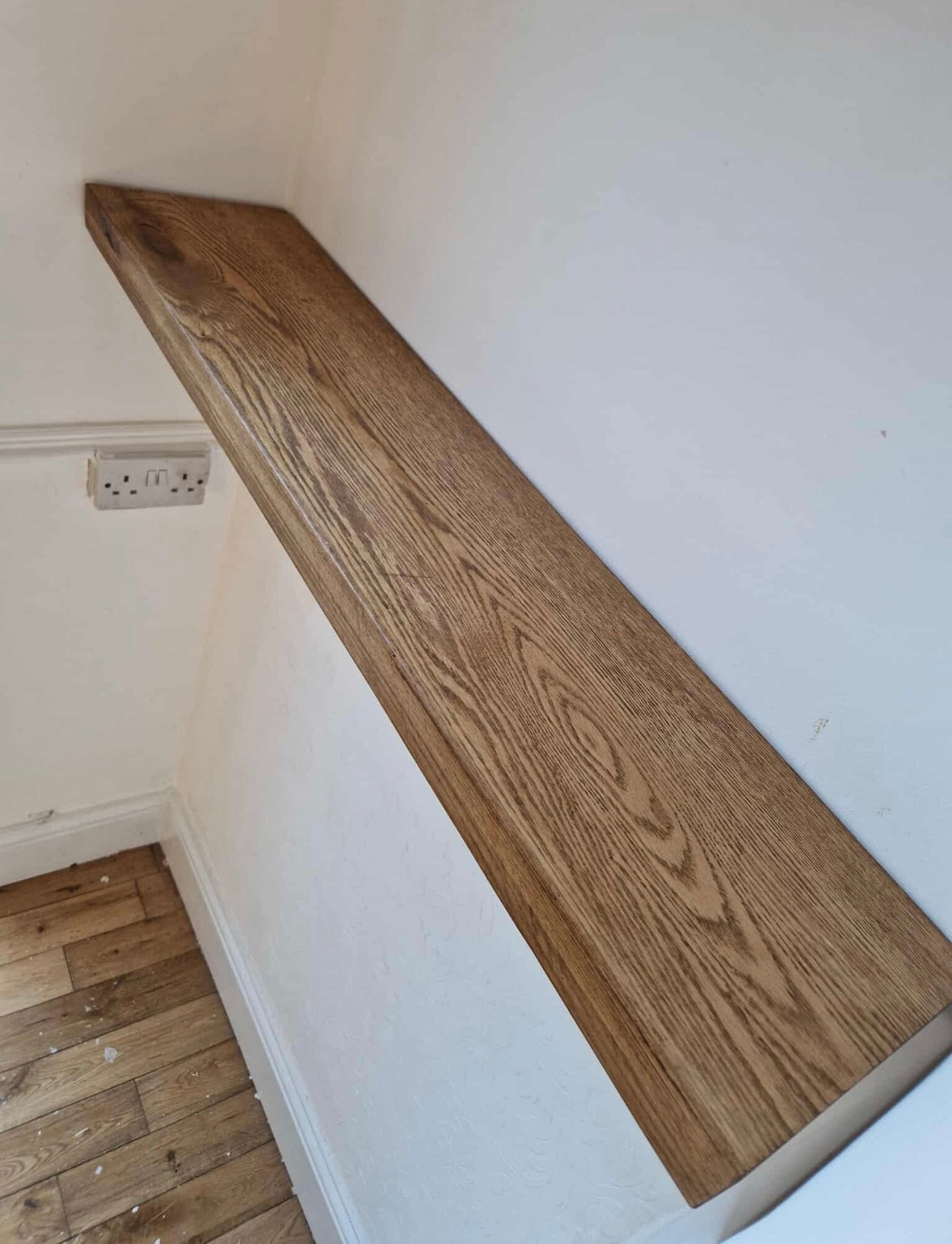 Solid American White Oak Wall Shelving