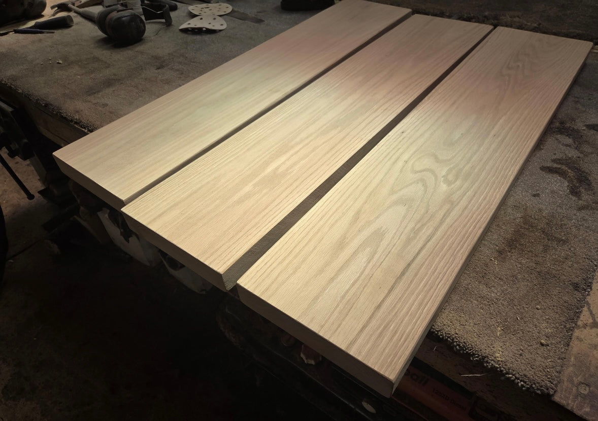 Solid American White Oak Wall Shelving