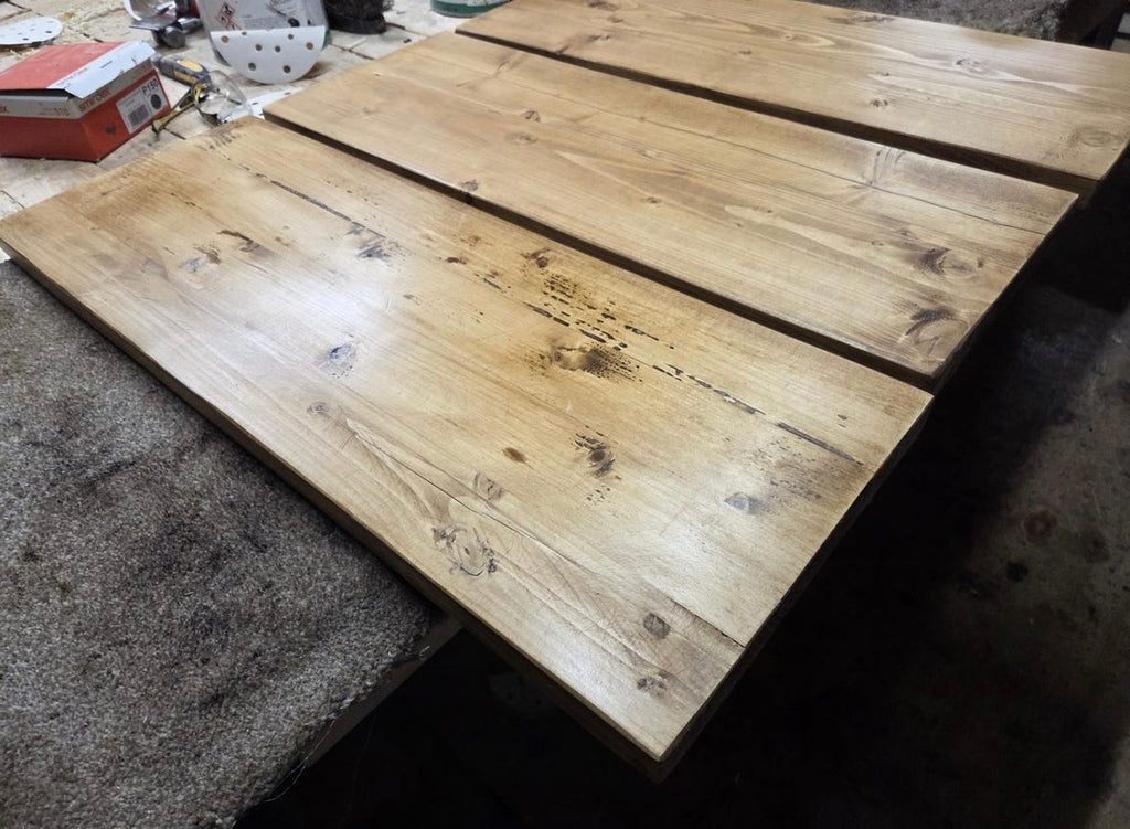 Reclaimed Rustic Pine Sanded and Waxed Shelves