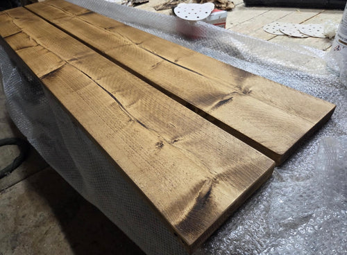 Reclaimed Rustic Pine Sanded and Waxed Shelves