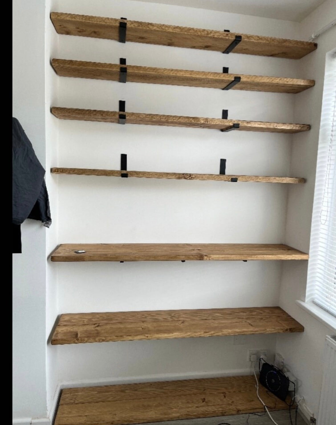 Rustic Reclaimed Pine Shelves