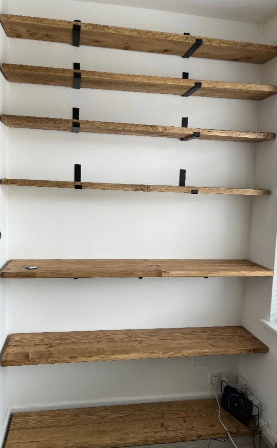 Rustic Reclaimed Pine Shelves