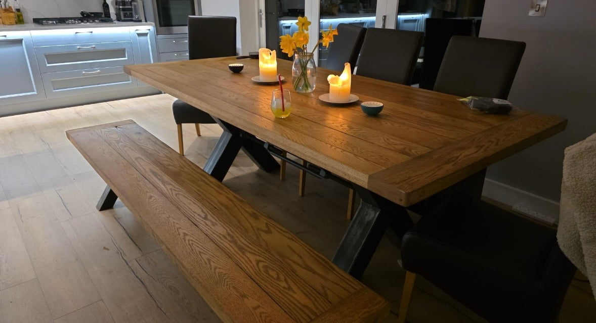 Solid Oak Custom Made Kitchen and Dining Table Tops