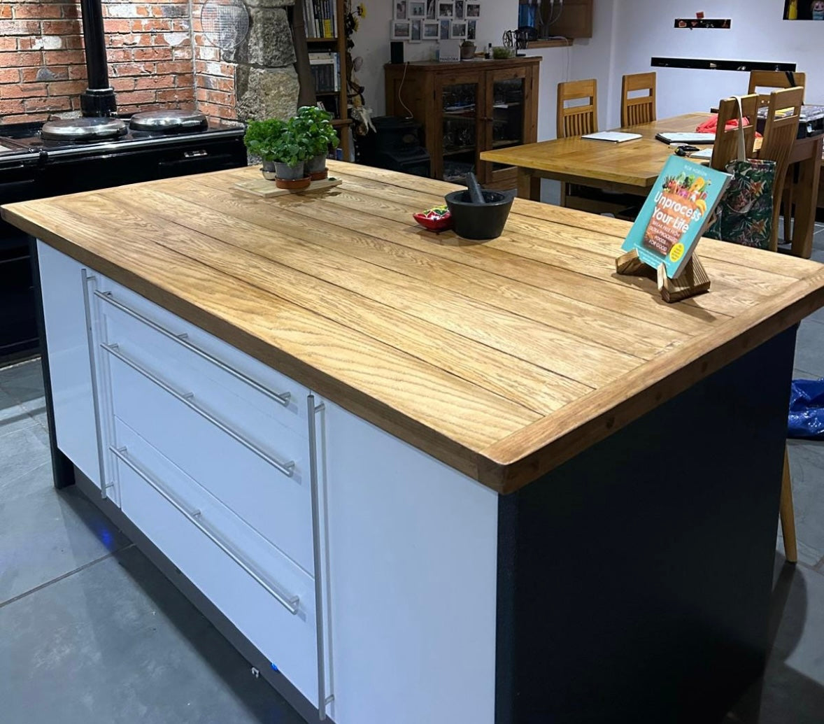 Solid Oak Custom Made Kitchen and Dining Table Tops