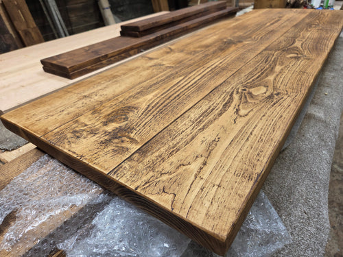 Rustic Medium Oak Waxed Shelves 225mm