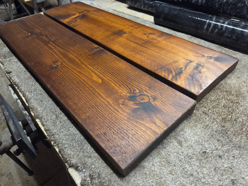 Rustic Teak Waxed Shelves 225mm