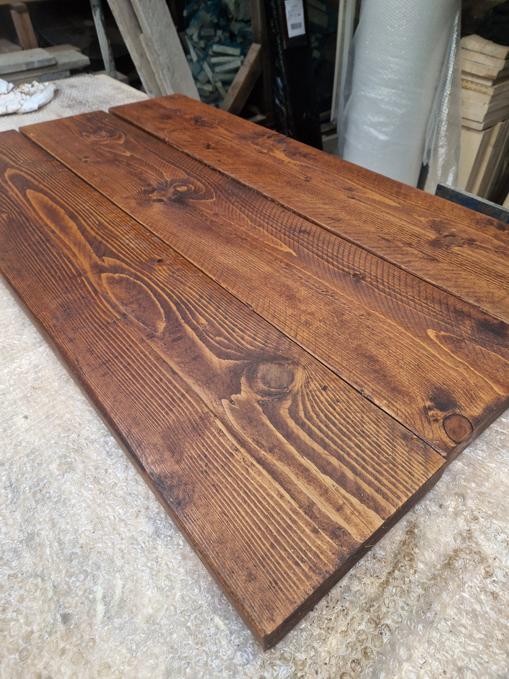 Rustic Teak Waxed Shelves 225mm