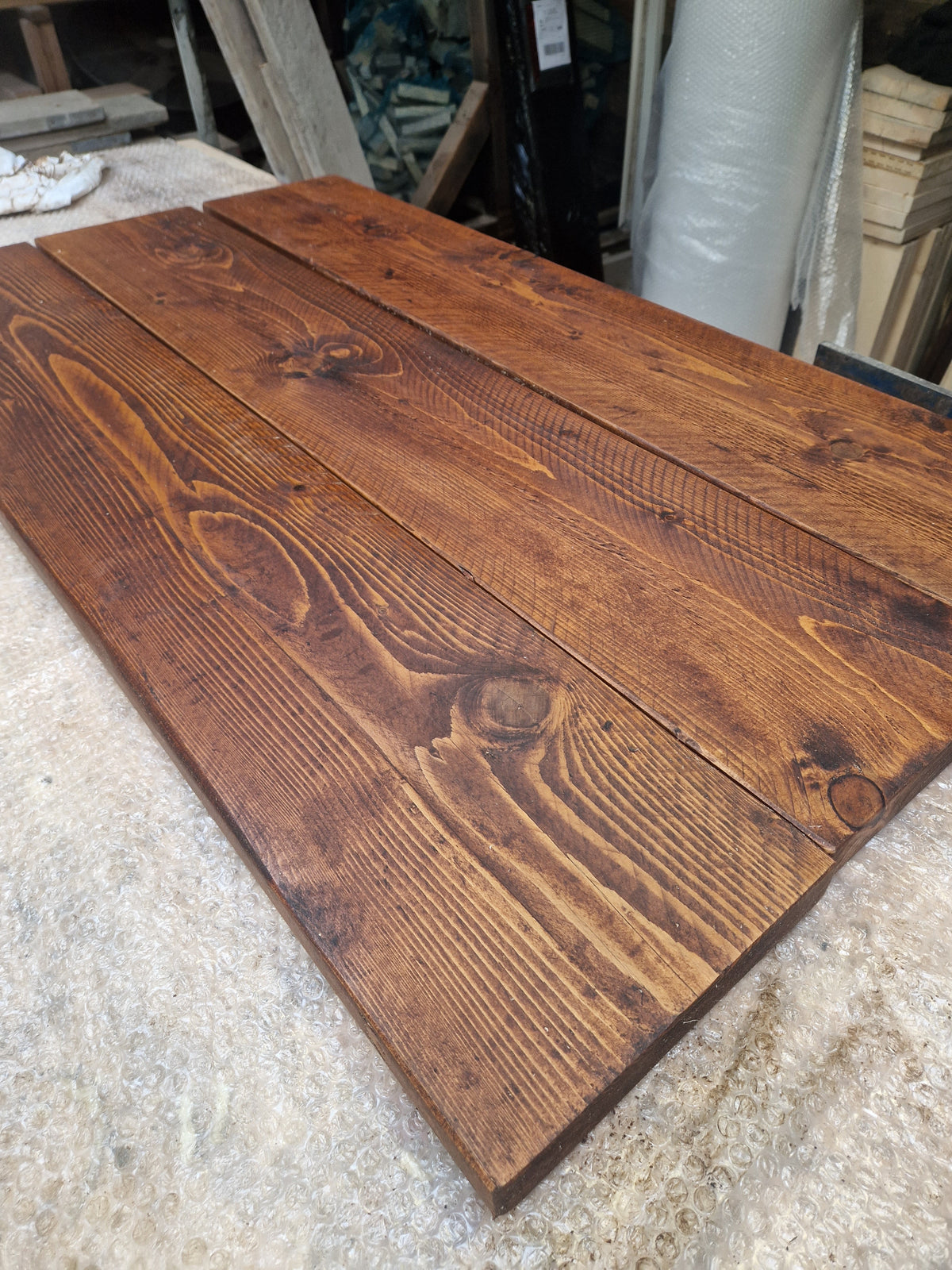 Rustic Teak Waxed Shelves 225mm