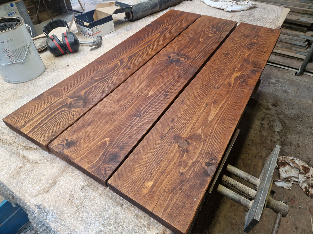 Rustic Teak Waxed Shelves 225mm